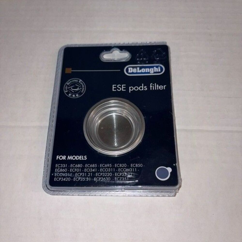 Delonghi Genuine 1 Cup ø 51mm ESE Pods Filter Basket for EC, ECP, ECZ (DLSC402)